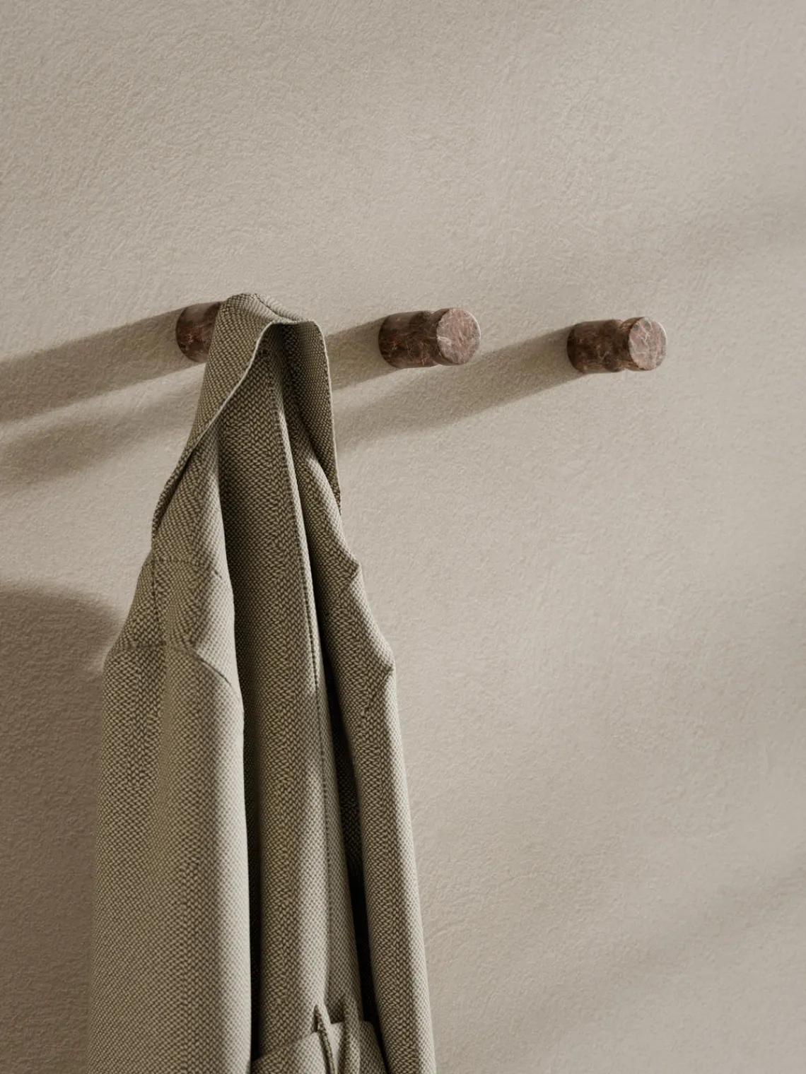 Westwing Collection Ganchos de pared de mármol Disa, 2 uds.^ Percheros De Pared
