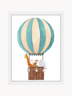Any Image Impresión digital enmarcada Balloon^Niños Decoración Infantil