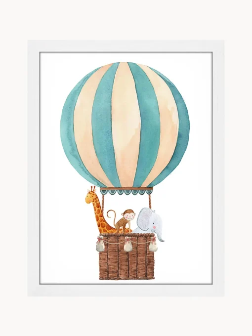 Any Image Impresión digital enmarcada Balloon^Niños Decoración Infantil
