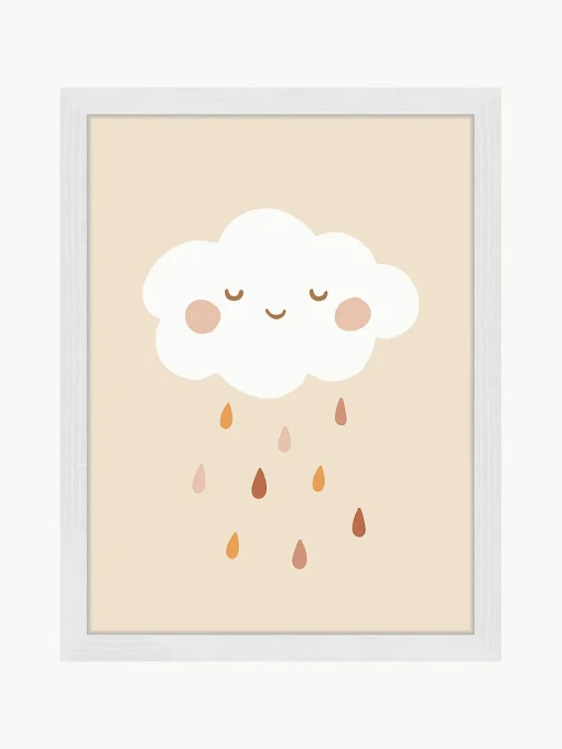Any Image Impresión digital enmarcada Lovely Rain^Niños Decoración Infantil