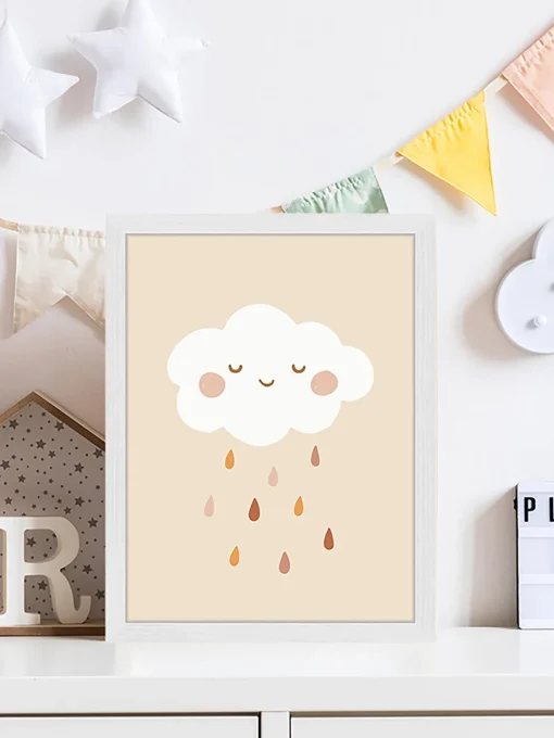 Any Image Impresión digital enmarcada Lovely Rain^Niños Decoración Infantil