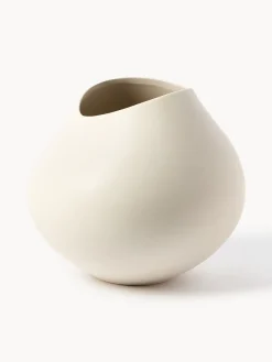 Westwing Collection Jarrón artesanal de gres Opium, 28 cm