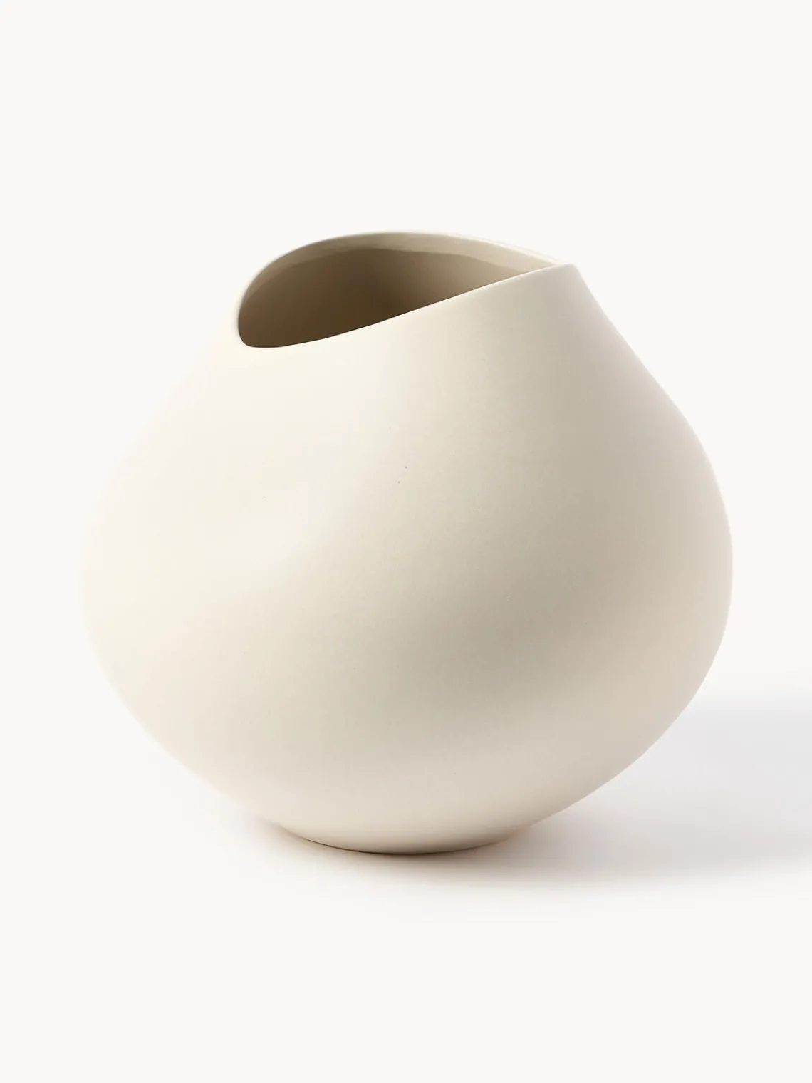 Westwing Collection Jarrón artesanal de gres Opium, 28 cm