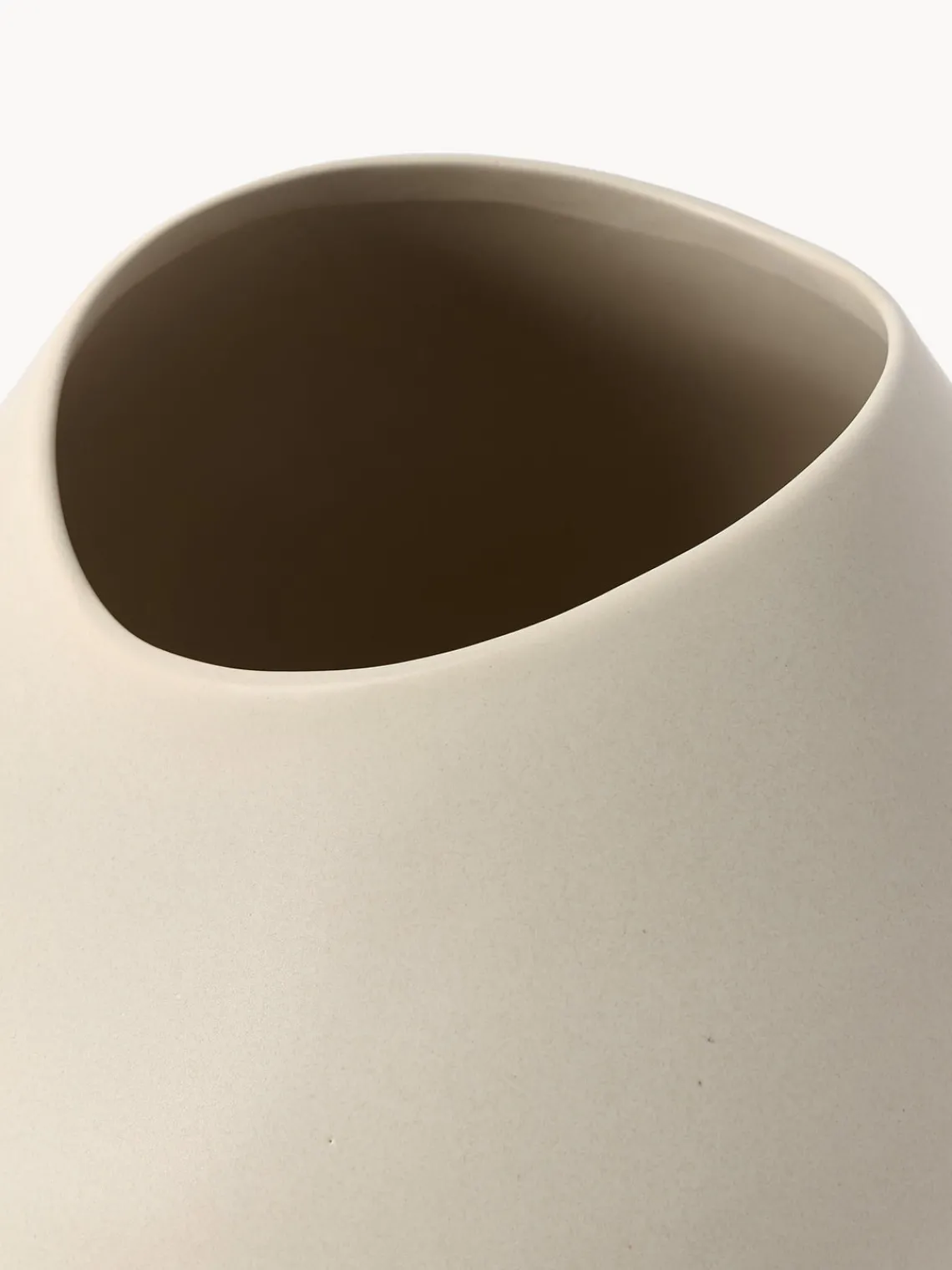 Westwing Collection Jarrón artesanal de gres Opium, 28 cm