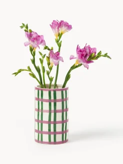 &k Amsterdam Jarrón artesanal de porcelana Clash, 13 cm