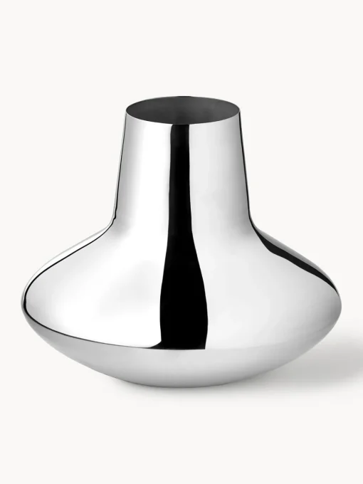 GEORG JENSEN Jarrón de acero inoxidable Henning Koppel, 22 cm
