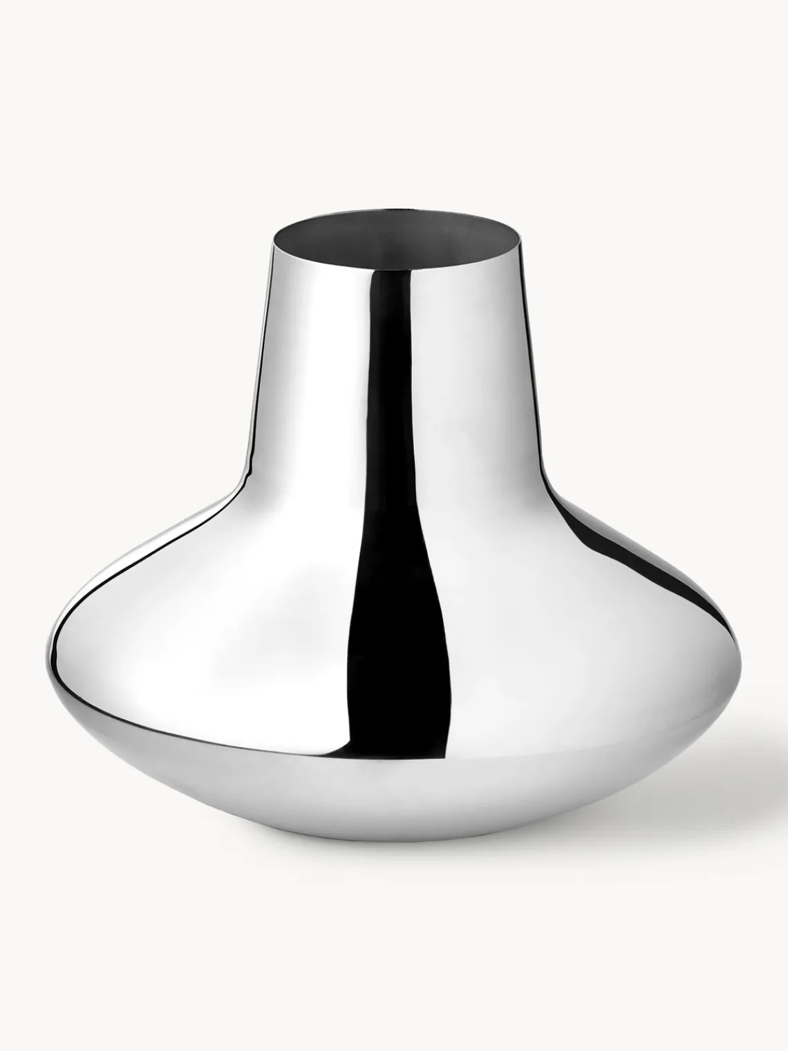 GEORG JENSEN Jarrón de acero inoxidable Henning Koppel, 22 cm