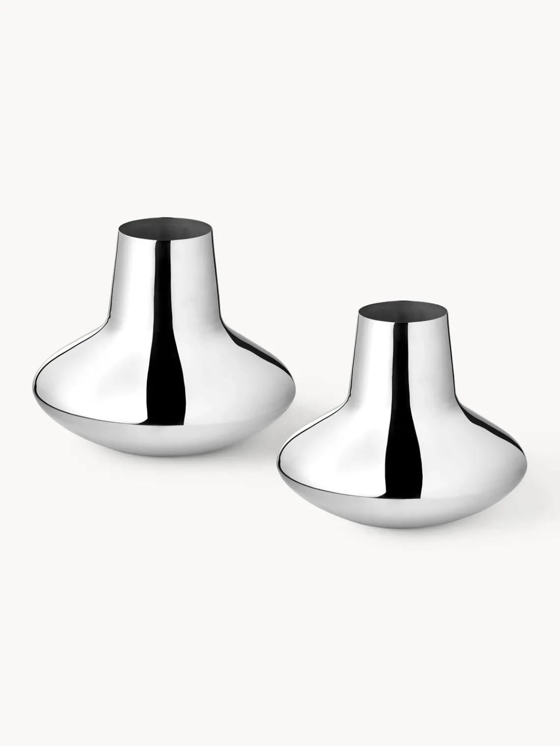 GEORG JENSEN Jarrón de acero inoxidable Henning Koppel, 22 cm