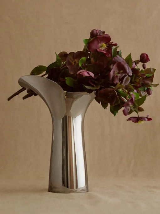 GEORG JENSEN Jarrón de acero inoxidable Bloom Botanica, 33 cm^ Jarrones|Jarrones