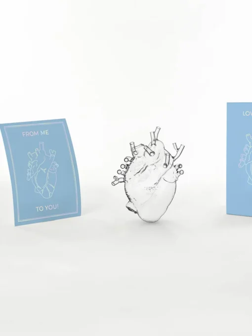 SELETTI Jarrón de cristal Love in Bloom, 24 cm^ Jarrones|Jarrones