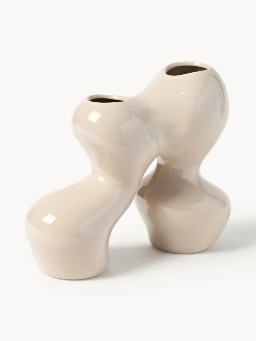 Westwing Collection Jarrón de gres Madhuri, 25 cm