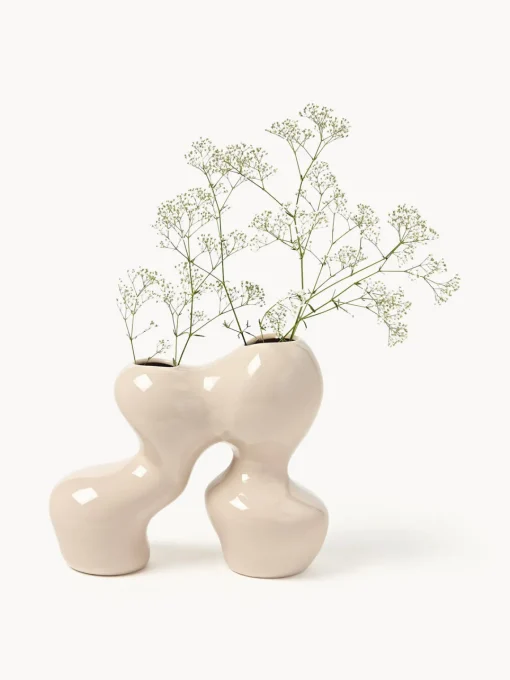 Westwing Collection Jarrón de gres Madhuri, 25 cm