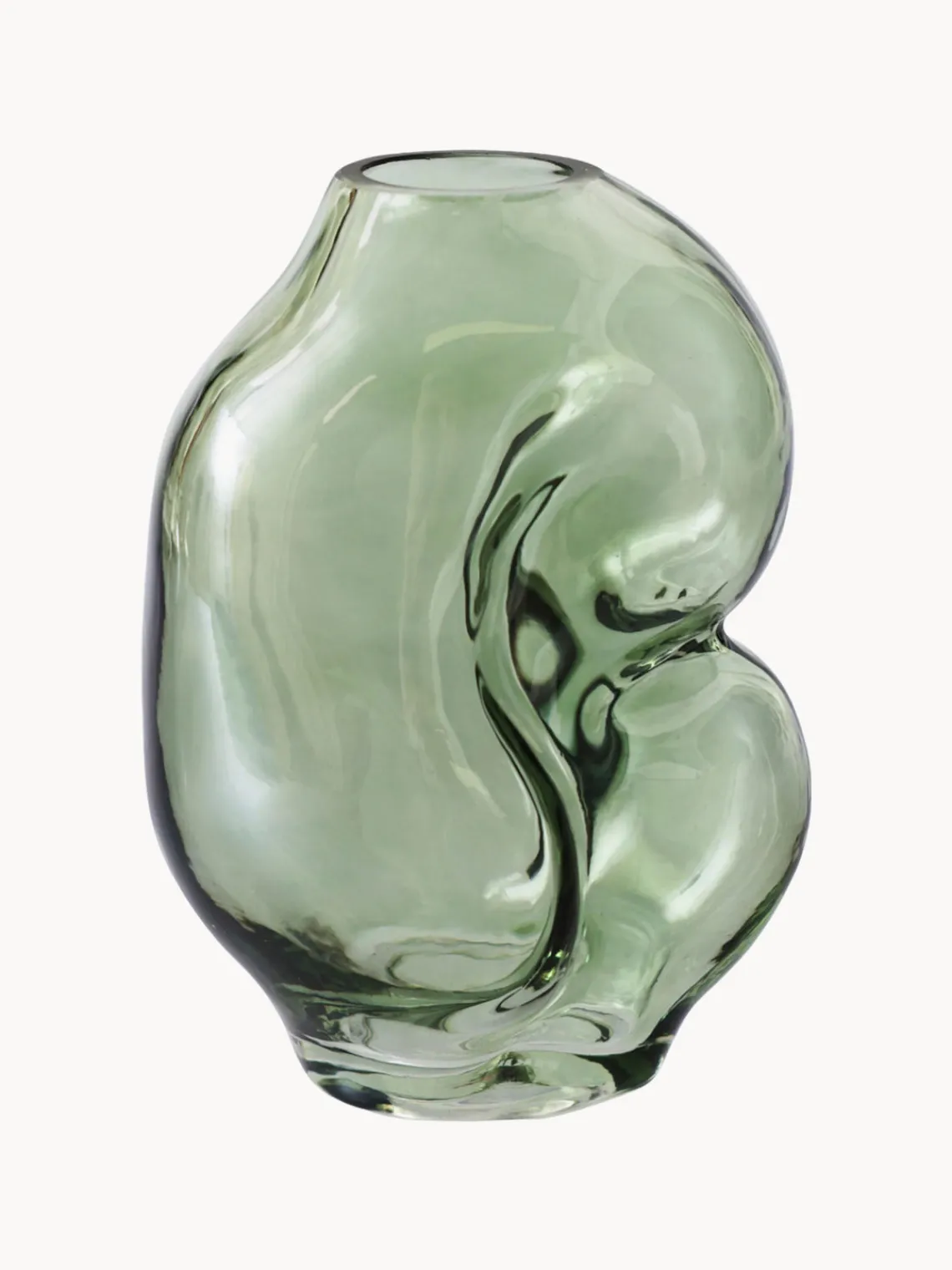 HKLIVING Jarrón de vidrio artesanal Gleam, 18 cm^ Jarrones|Jarrones