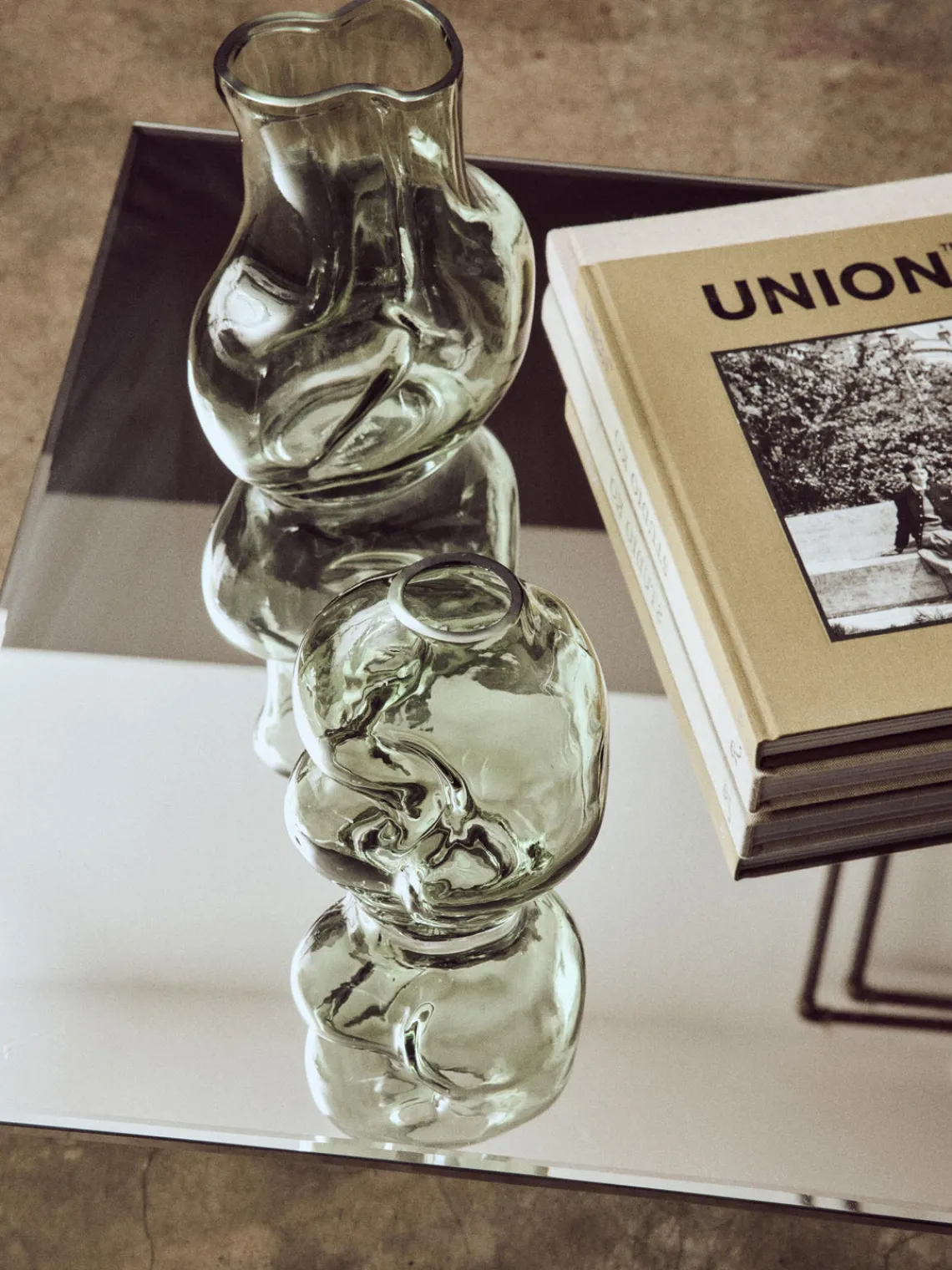 HKLIVING Jarrón de vidrio artesanal Gleam, 18 cm^ Jarrones|Jarrones