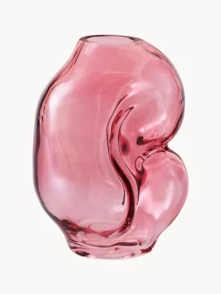 HKLIVING Jarrón de vidrio artesanal Gleam, 18 cm^ Jarrones|Jarrones