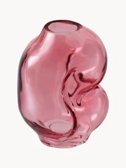 HKLIVING Jarrón de vidrio artesanal Gleam, 18 cm^ Jarrones|Jarrones