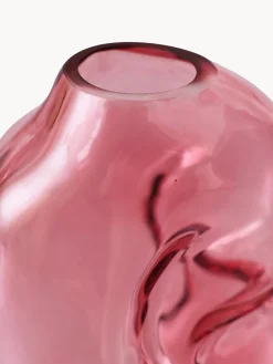 HKLIVING Jarrón de vidrio artesanal Gleam, 18 cm^ Jarrones|Jarrones