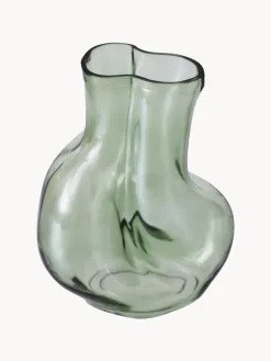 HKLIVING Jarrón de vidrio artesanal Gleam, 22 cm^ Jarrones|Jarrones