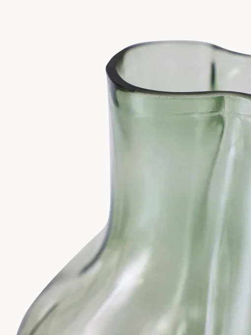 HKLIVING Jarrón de vidrio artesanal Gleam, 22 cm^ Jarrones|Jarrones