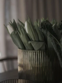 DBKD Jarrón de vidrio Simple Stripe, 22 cm^ Jarrones|Jarrones