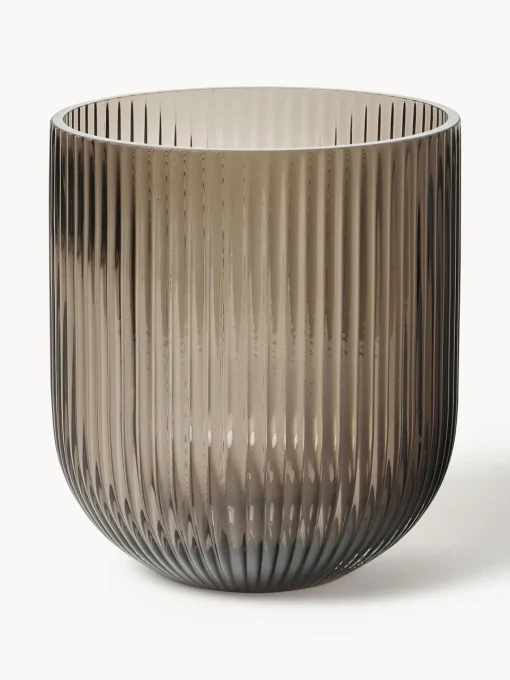 DBKD Jarrón de vidrio Simple Stripe, 18 cm