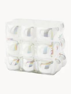 POLSPOTTEN Jarrón de vidrio soplado Bubble, 18 cm^ Jarrones|Jarrones