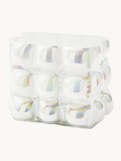 POLSPOTTEN Jarrón de vidrio soplado Bubble, 18 cm^ Jarrones|Jarrones