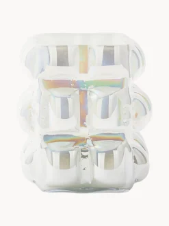 POLSPOTTEN Jarrón de vidrio soplado Bubble, 18 cm^ Jarrones|Jarrones