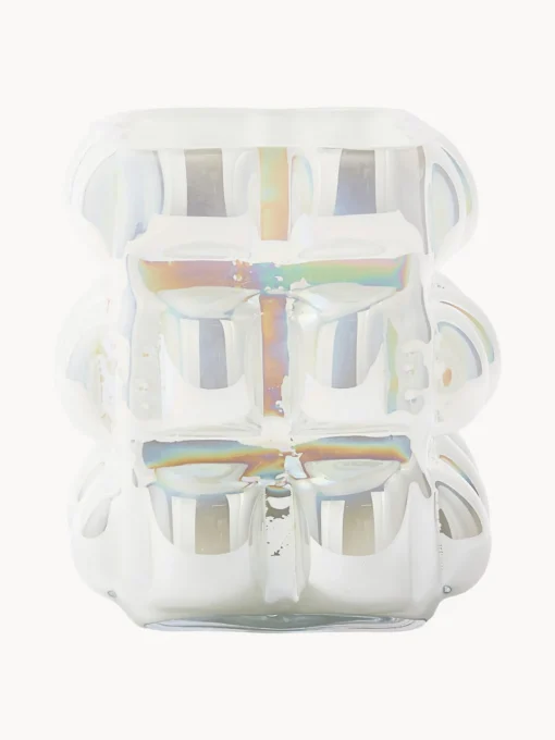 POLSPOTTEN Jarrón de vidrio soplado Bubble, 18 cm^ Jarrones|Jarrones