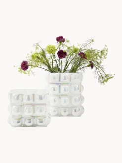 POLSPOTTEN Jarrón de vidrio soplado Bubble, 18 cm^ Jarrones|Jarrones