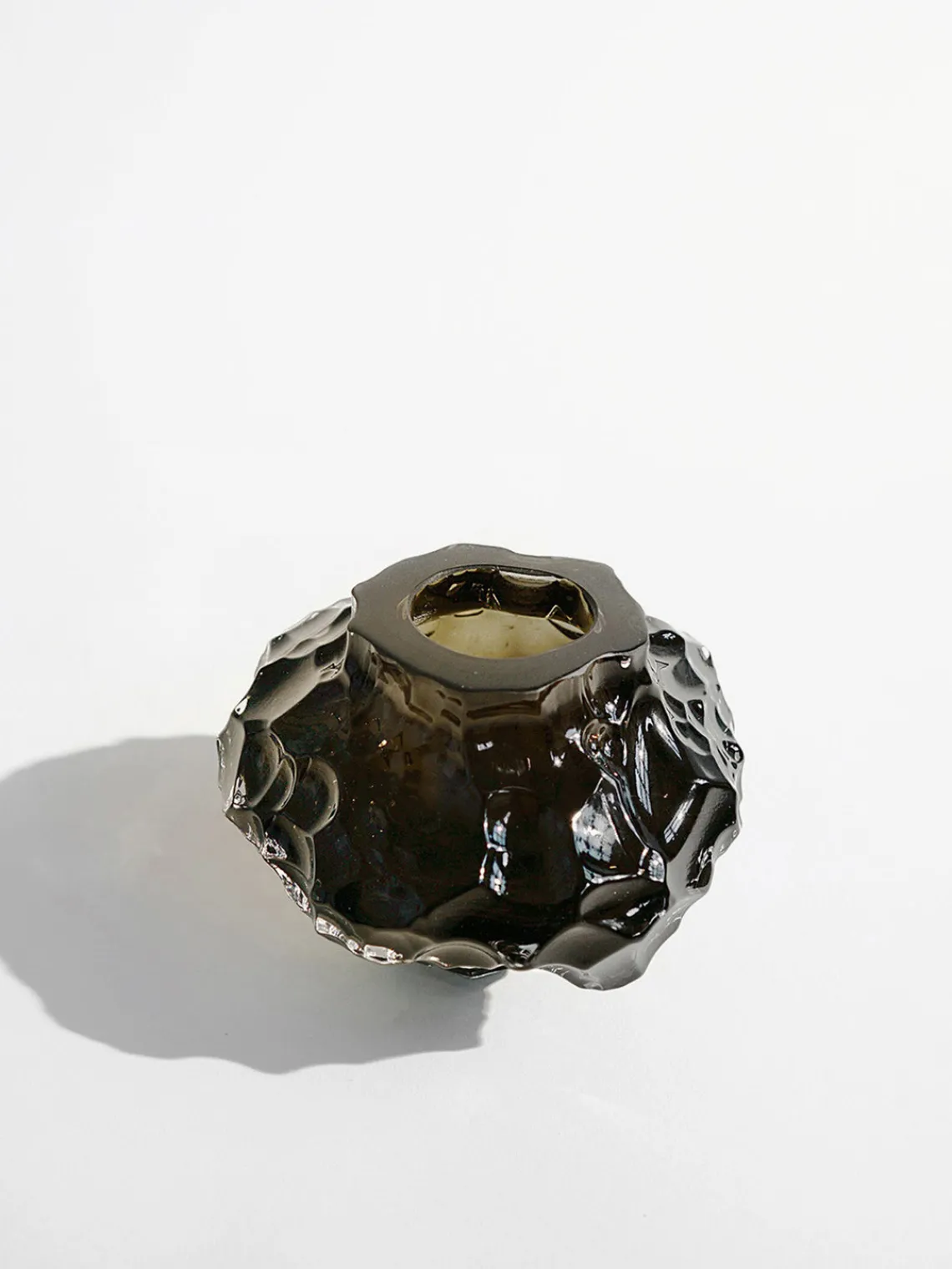 Hein Studio Jarrón de vidrio soplado Canyon, 8 cm
