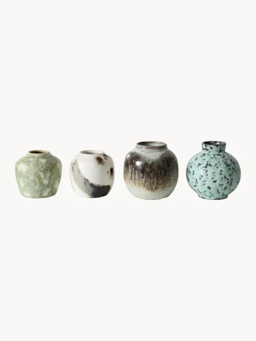 HKLIVING Jarrones artesanales 70's, 4 uds.^ Jarrones|Jarrones