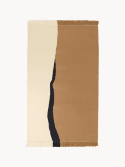 Ferm Living Kilim alfombra artesanal de lana con flecos Soil^ Rectangular|Alfombras Rectangulares