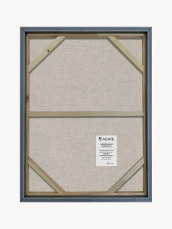 Agave Lienzo pintado a mano con marco Brown Shapes