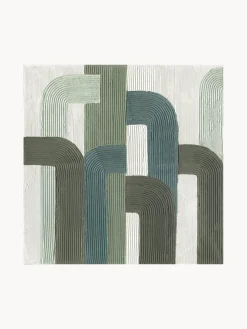 Agave Lienzo pintado a mano Green Lines
