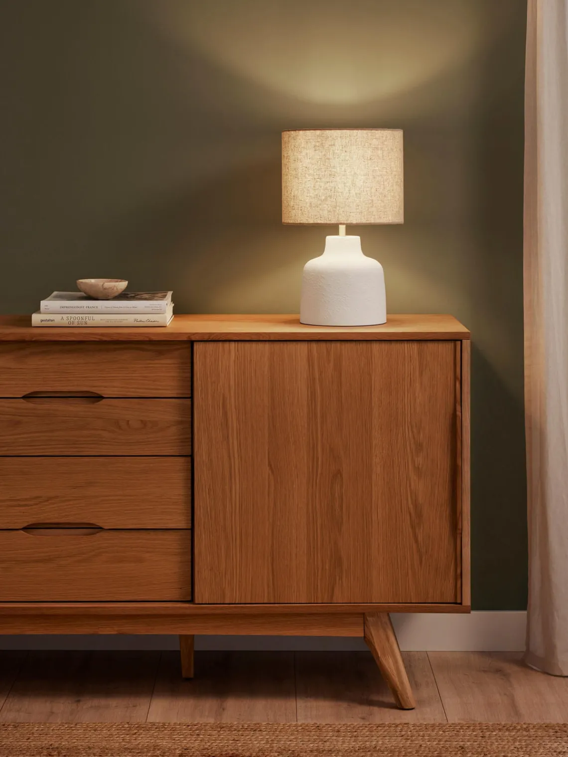 Westwing Collection Lámpara de mesa artesanal de cemento Ike^ Lámparas De Mesa|Lámparas De Techo