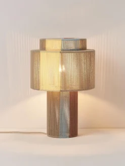 Westwing Collection Lámpara de mesa de lino Lace