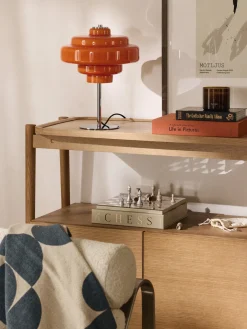 Westwing Collection Lámpara de mesa de vidrio Millie