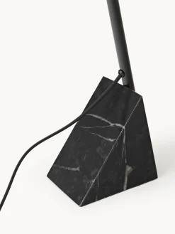 Westwing Collection Lámpara de mesa grande con base de mármol Reyna