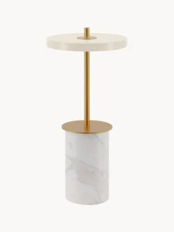 UMAGE Lámpara de mesa LED pequeña regulable de mármol Asteria, portátil