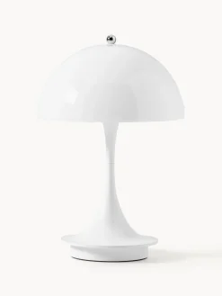Louis Poulsen Lámpara de mesa LED regulable Panthella de diseño Verner Panton, 24 cm, portátil^ Lámparas De Mesa De Exterior|Lámparas De Mesa