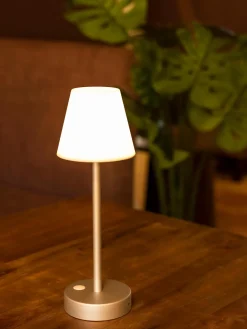 NewGarden Lámpara de mesa para exterior LED regulable táctil Lola, portátil