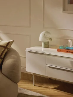 Westwing Collection Lámpara de mesa pequeña con efecto mármol Talia