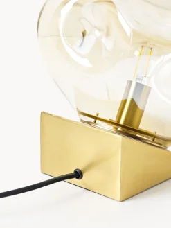 Westwing Collection Lámpara de mesa pequeña de vidrio Amora