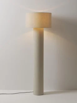 Westwing Collection Lámpara de pie de lino Ron^ Lámparas De Techo|Lámparas De Pie