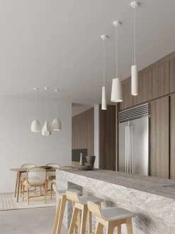 Lámpara de techo artesanal pequeña de cerámica Sativa