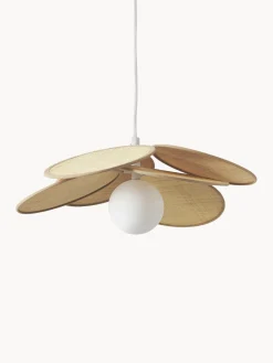 Westwing Collection Lámpara de techo con adornos de fibras naturales Milani