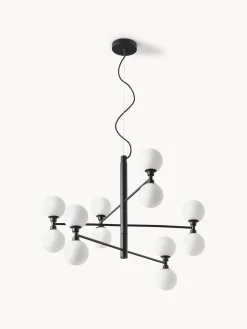 Westwing Collection Lámpara de techo grande de vidrio opalino Grover