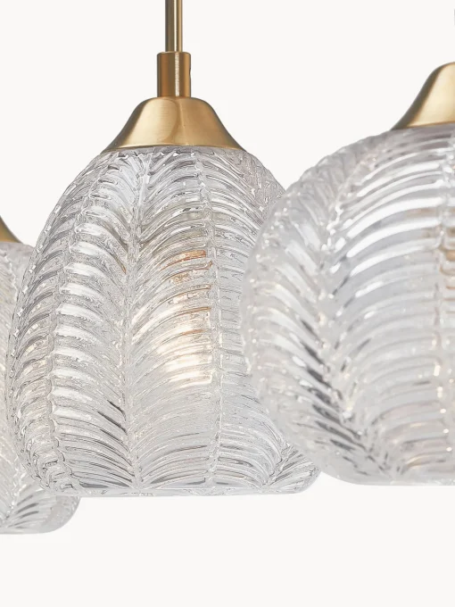 Nova Luce Lámpara de techo grande de vidrio satinado Vario