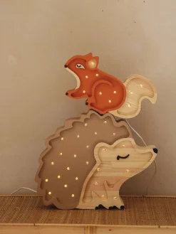 Niños Little Lights Lámpara infantil LED artesanal regulable con función de temporizador Hedgehog